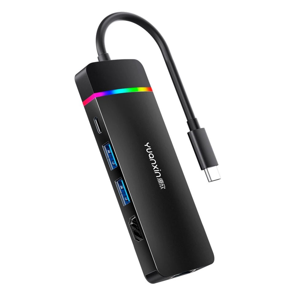 6 in 1 Usb C Hub Rgb 6 in 1 Usb C Hub Rgb