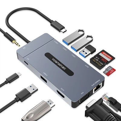 11-ühes adapter Ethernetiga
